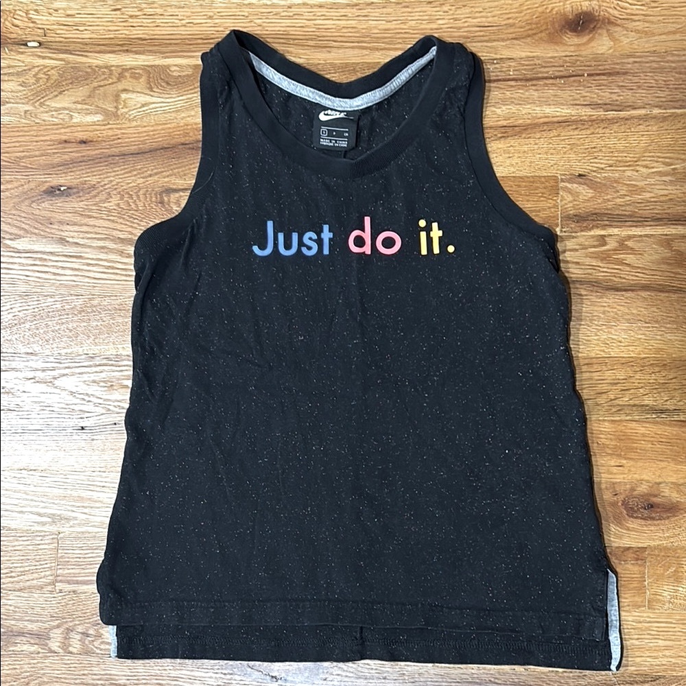 Nike Black Tank Top Just Do It Slogan